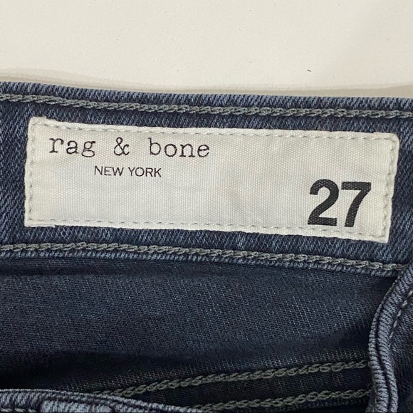 rag & bone Nina High Rise Cigarette Ankle Zip in Minna Dark Gray Jeans - Picture 10 of 16